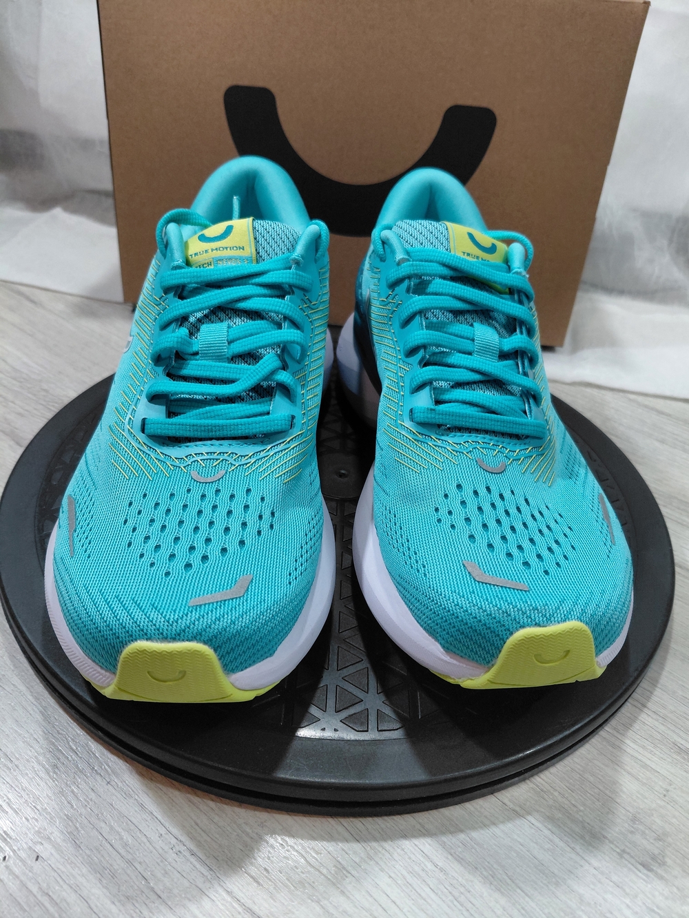 NEW True Motion Womens U-TECH Nevos 3 Scuba Blue & Lime Running Shoes SIZE 9.5 - Picture 7 of 15